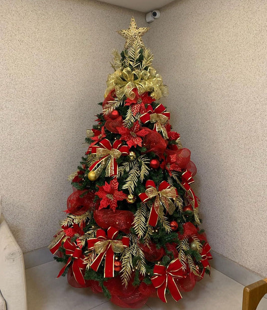Christmas Tree + 360º Star Decoration Included - 2 Meters