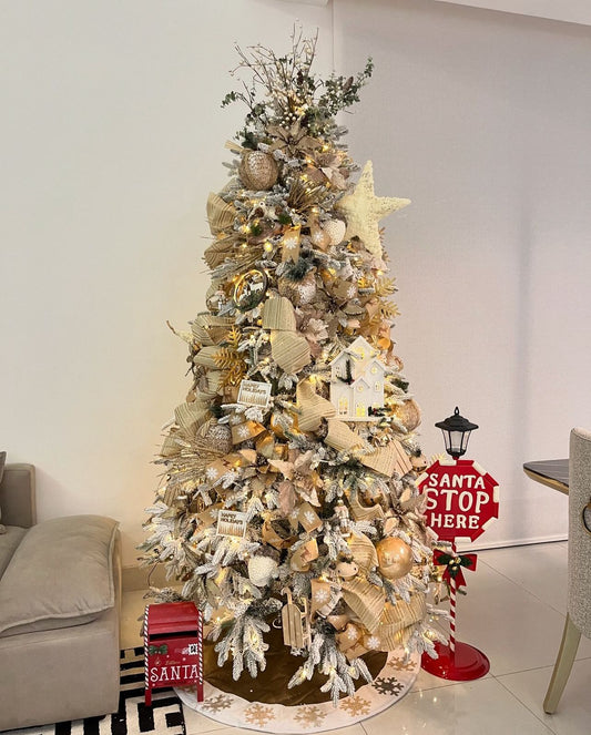 Christmas Tree + 360º Clean Beige Decoration Included - 1.90 Meters