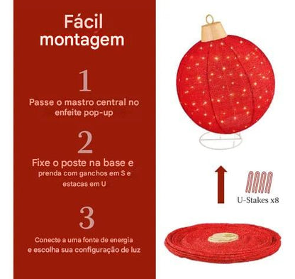 Set of Christmas Ornament Spheres with Micro LEDs 2025