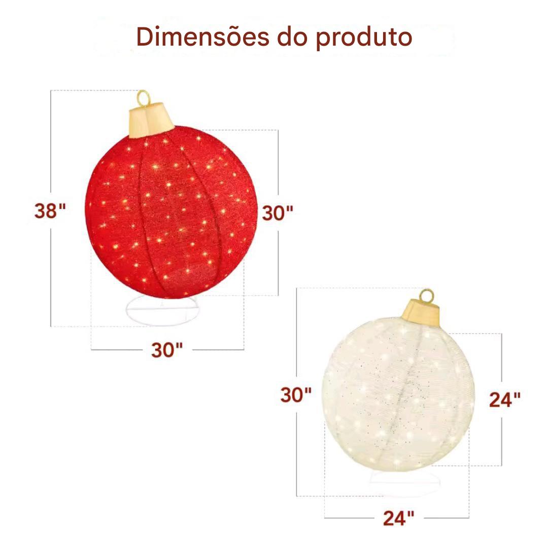 Set of Christmas Ornament Spheres with Micro LEDs 2025