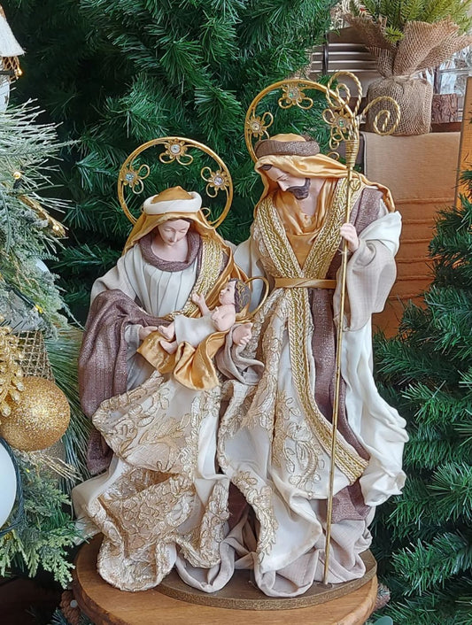Holy Family Gold Nativity Scene