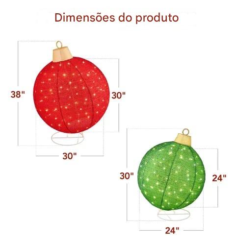 Set of Christmas Ornament Spheres with Micro LEDs 2025