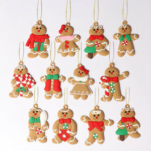 Christmas Tree Decoration Pendant Gingerbread Man 25 Pieces