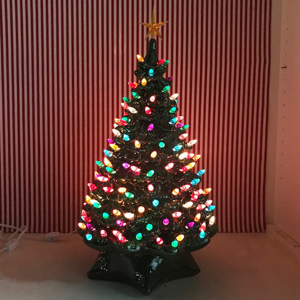 Ceramic Christmas Tree with Decorative LED