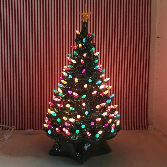 Ceramic Christmas Tree with Decorative LED