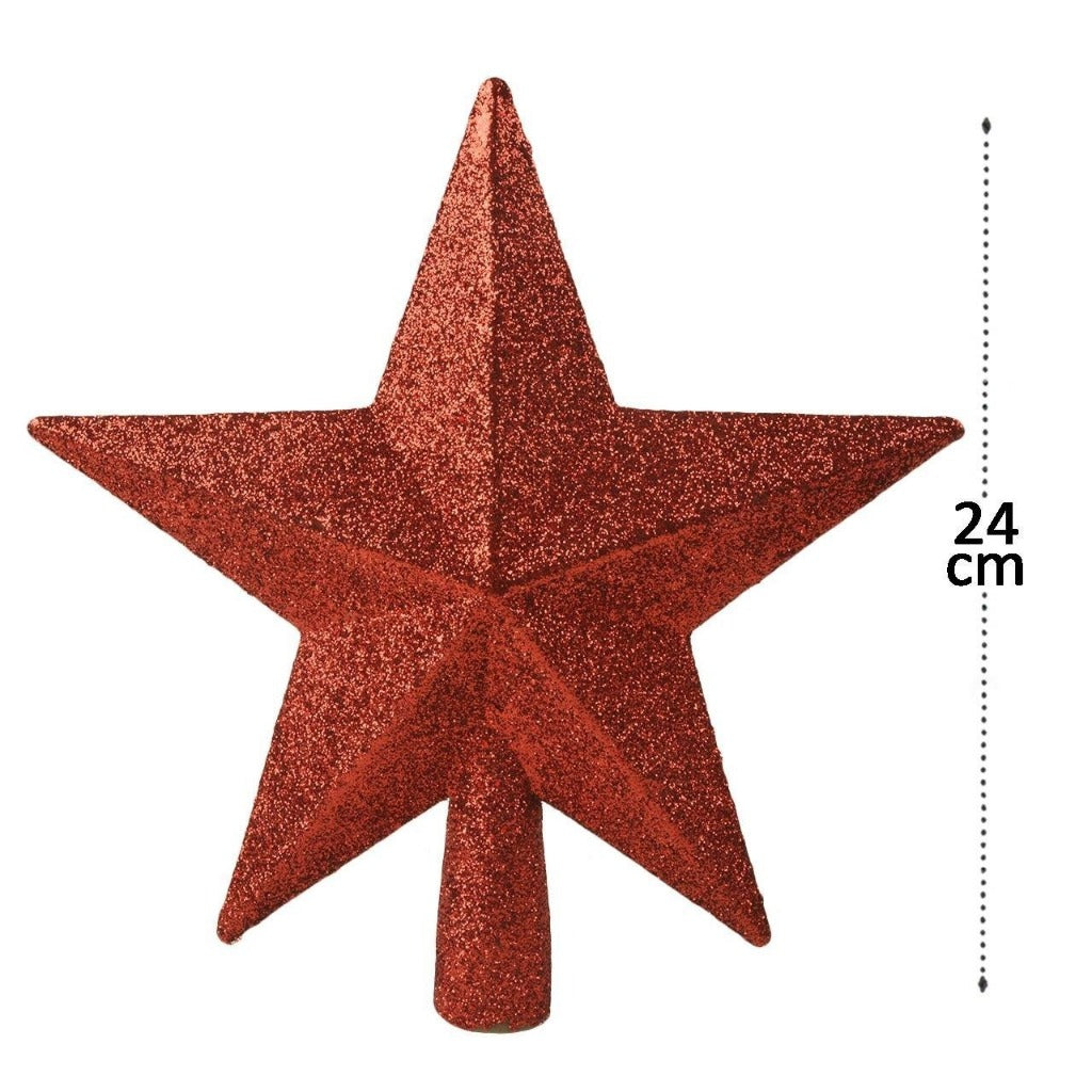 Golden Star Christmas Tree Decorations 20cm