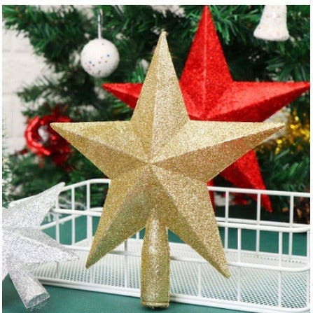 Golden Star Christmas Tree Decorations 20cm