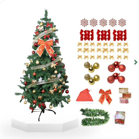 Complete Decorated Christmas Tree + 60 Ornaments