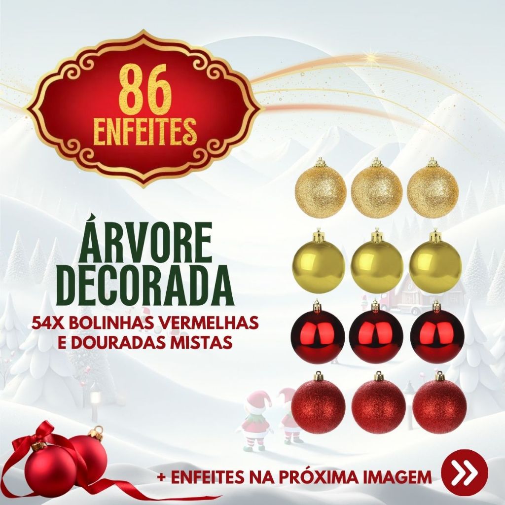 1.50m Decorated Christmas Tree + Luxury Ornaments and Twinkling Lights