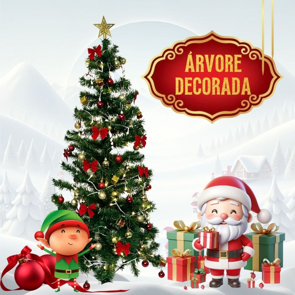 1.50m Decorated Christmas Tree + Luxury Ornaments and Twinkling Lights