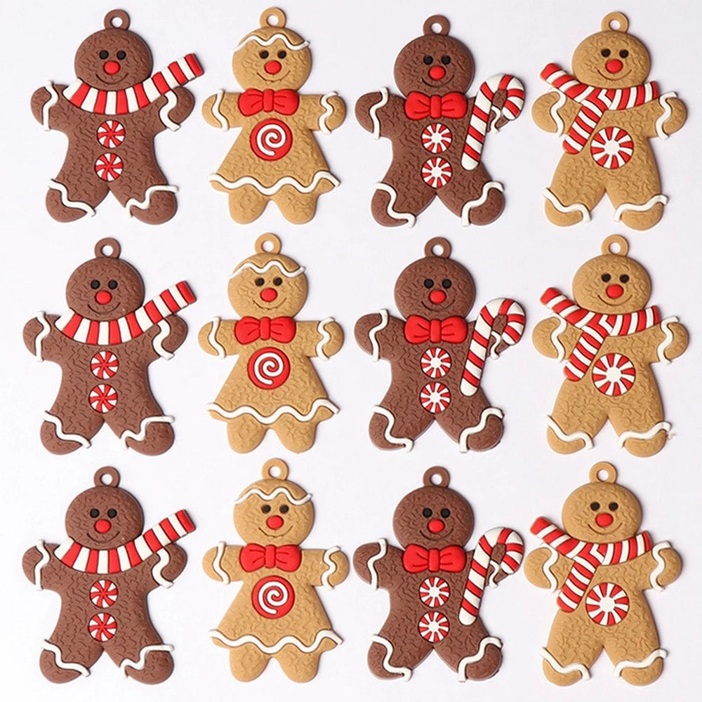 Christmas Tree Decoration Pendant Gingerbread Man 25 Pieces