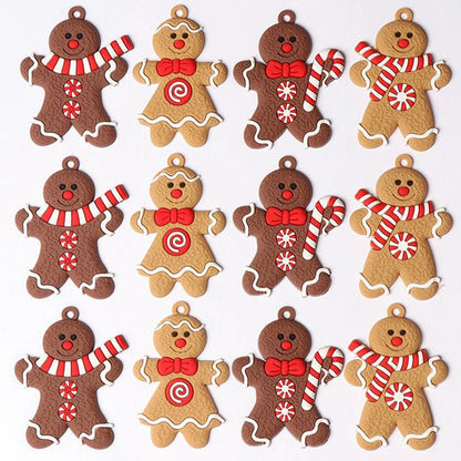Christmas Tree Decoration Pendant Gingerbread Man 25 Pieces