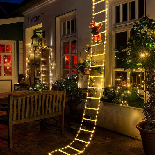 Christmas Decoration Santa Claus Climbing Stairs