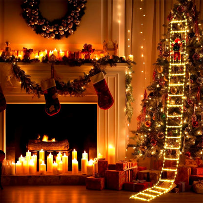 Christmas Decoration Santa Claus Climbing Stairs