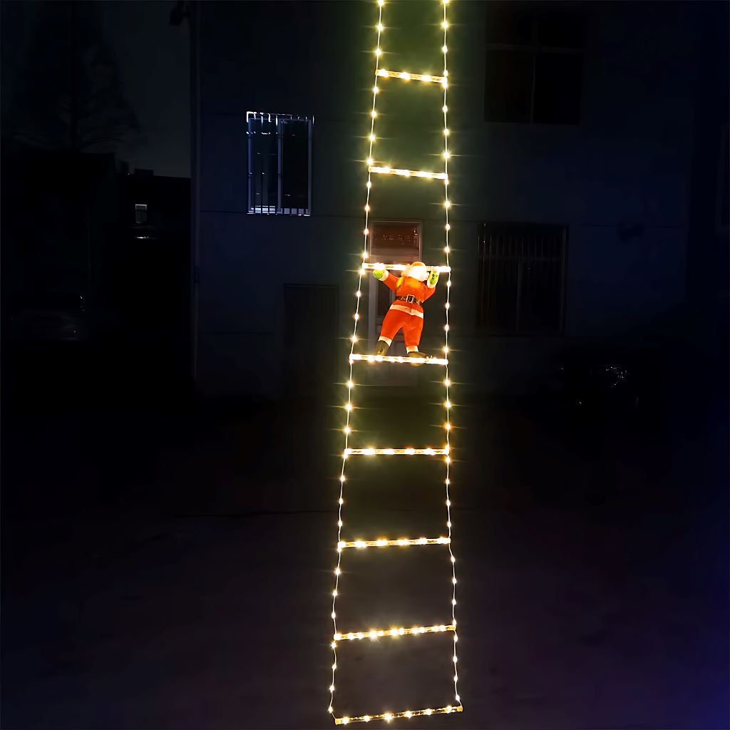 Christmas Decoration Santa Claus Climbing Stairs