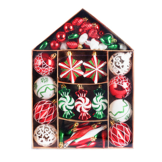 Assorted Unbreakable Ball Ornaments - 73 Pieces 
