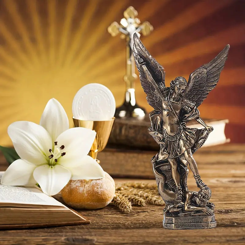 Classic Resin Nativity Scene of Saint Michael the Archangel