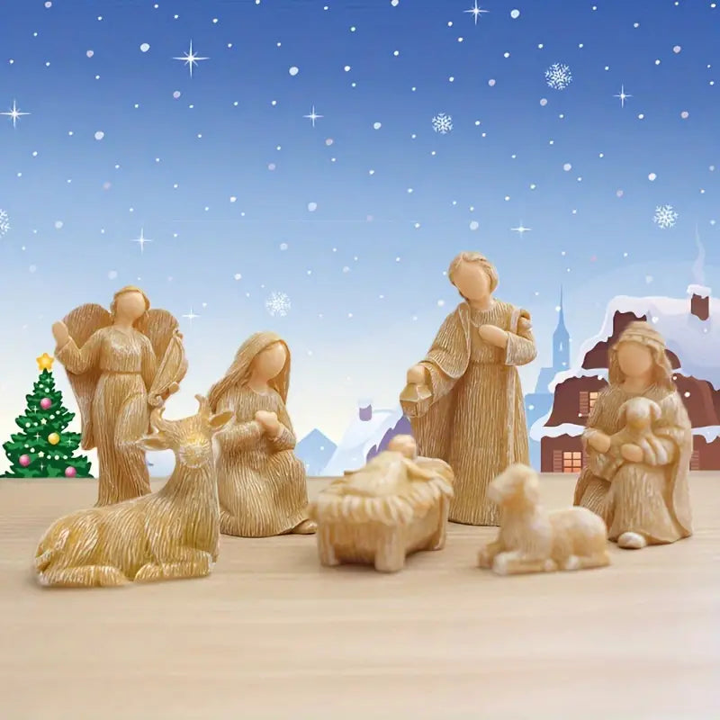 Nativity Scene 10 Pieces Scene of the Birth of Jesus
