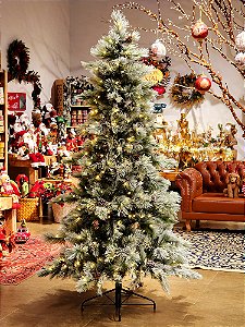 ALASKA SNOWY PINE TREE 597 BRANCHES 1.80CM 250 WARM PINE LEDS WITH REMOTE CONTROL