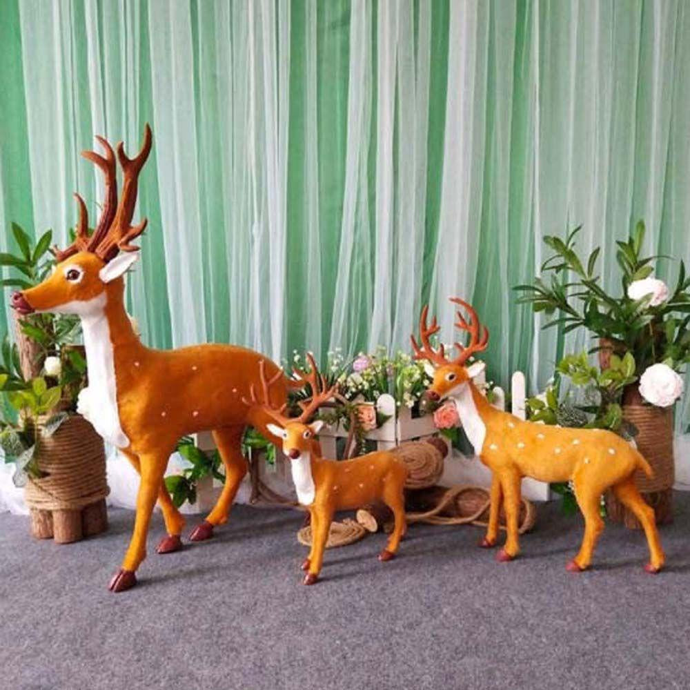 Christmas Plush Reindeer Ornament Kit – Set of 4