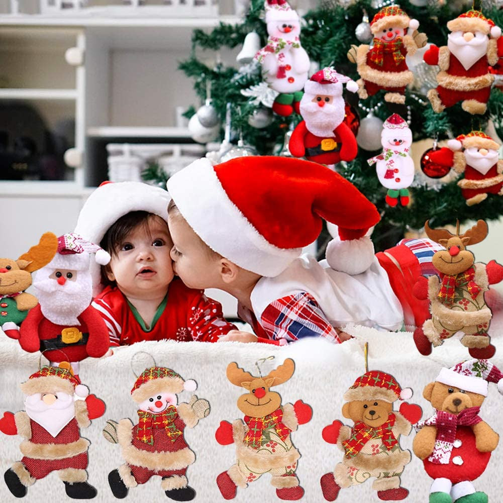 12Pcs Random Christmas Santa Bear