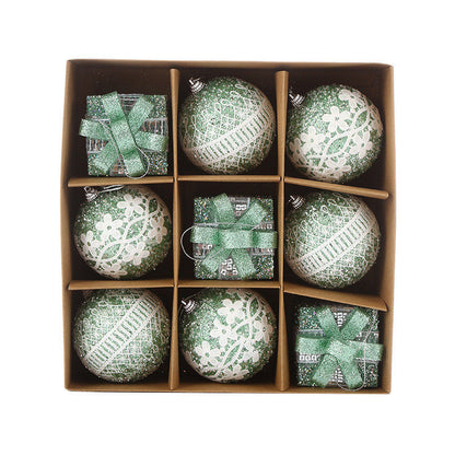 Kit 9 Peças Bolas De Natal 8CM