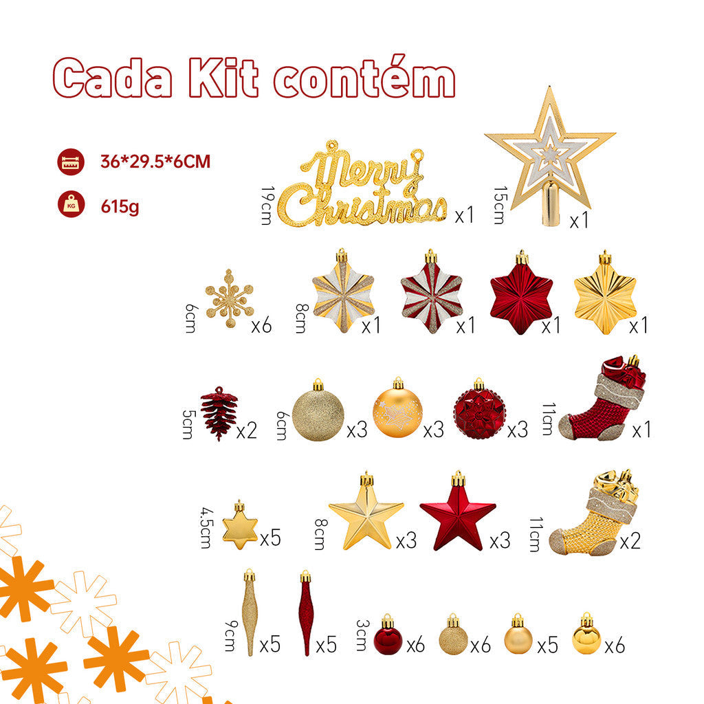 Christmas Decoration Kit – 70 Ornament Balls + LED String Lights 🎄✨