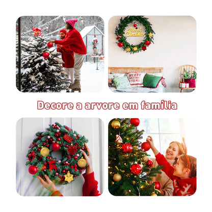 Christmas Decoration Kit – 70 Ornament Balls + LED String Lights 🎄✨