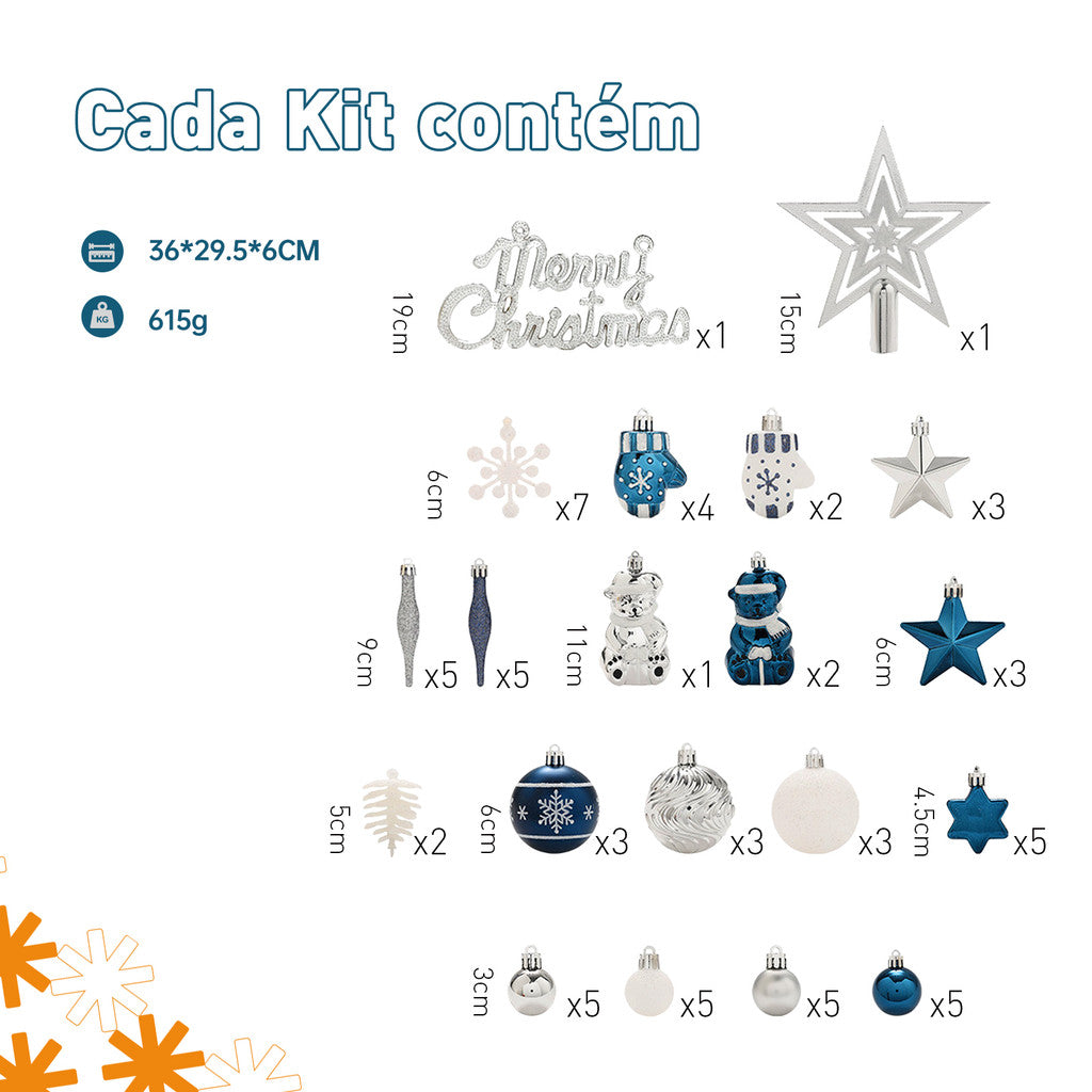 Christmas Decoration Kit – 70 Ornament Balls + LED String Lights 🎄✨