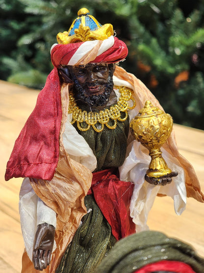 LUXURY FABRIC NATIVITY SCENE 11 PCS - 20CM
