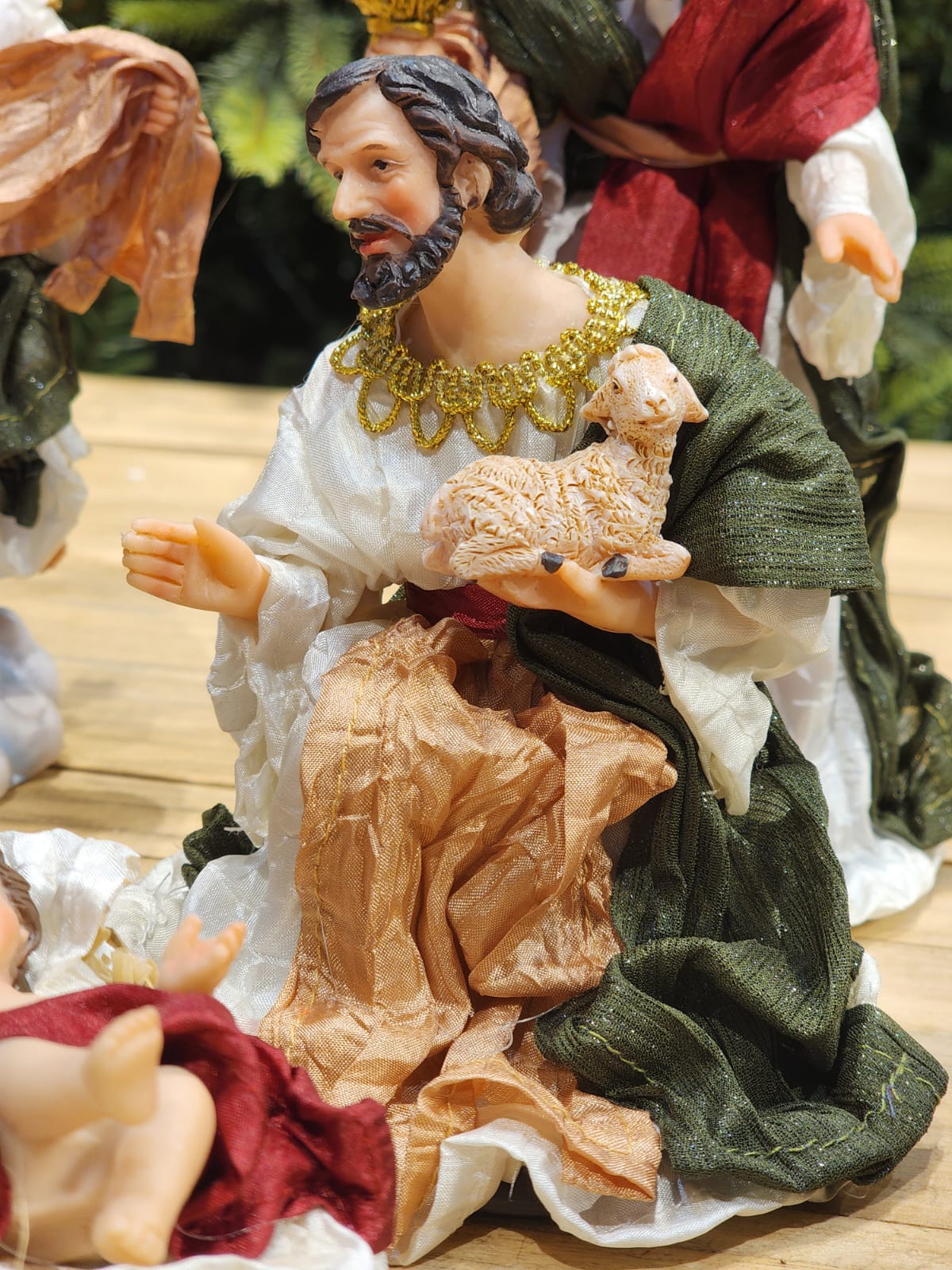 LUXURY FABRIC NATIVITY SCENE 11 PCS - 20CM