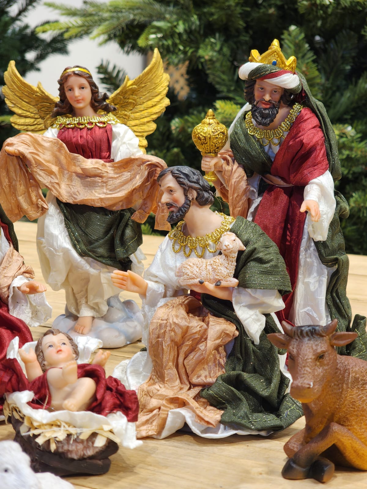 LUXURY FABRIC NATIVITY SCENE 11 PCS - 20CM
