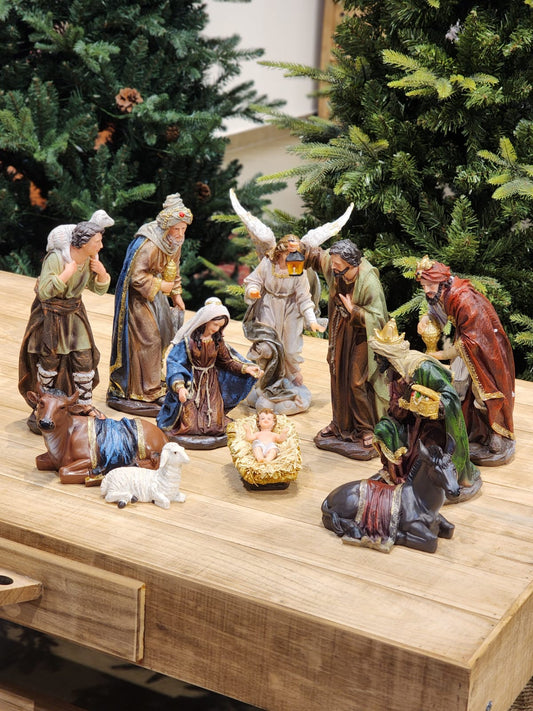 LUXURY RESIN NATIVITY SCENE 11 PCS