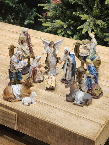 LUXURY RESIN NATIVITY SCENE 11 PCS