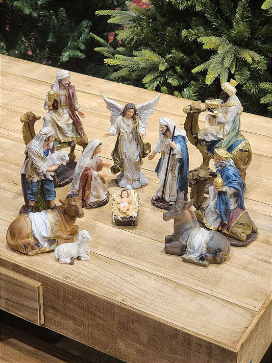 LUXURY RESIN NATIVITY SCENE 11 PCS