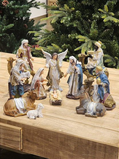 LUXURY RESIN NATIVITY SCENE 11 PCS