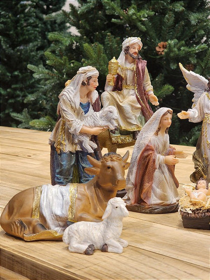 LUXURY RESIN NATIVITY SCENE 11 PCS