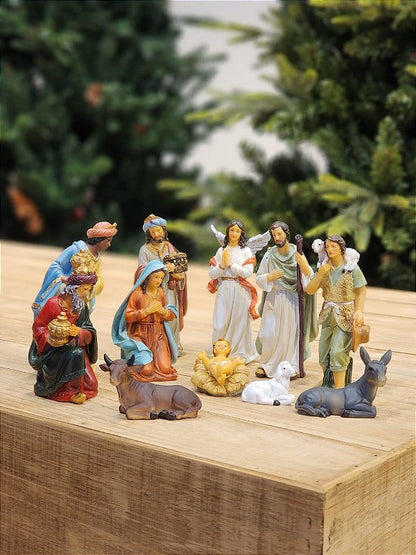 LUXURY RESIN NATIVITY SCENE 11 PCS