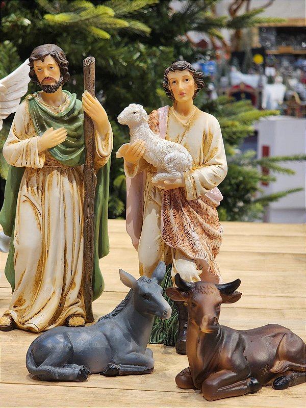 LUXURY RESIN NATIVITY SCENE 11 PCS - 20CM
