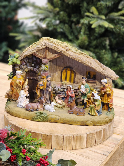 RESIN NATIVITY SCENE - PIECE WITH SOUND