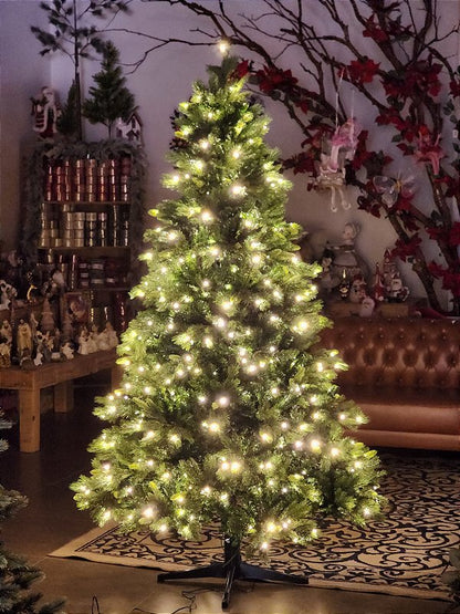 PALERMO TREE 1446 BRANCHES WITH 400 BICOLOR LEDS 2.10CM WITH SOUND AND ROTATING BASE AND REMOTE CONTROL