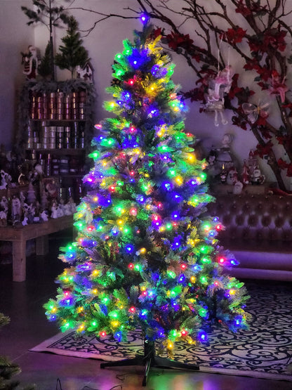 PALERMO TREE 1446 BRANCHES WITH 400 BICOLOR LEDS 2.10CM WITH SOUND AND ROTATING BASE AND REMOTE CONTROL