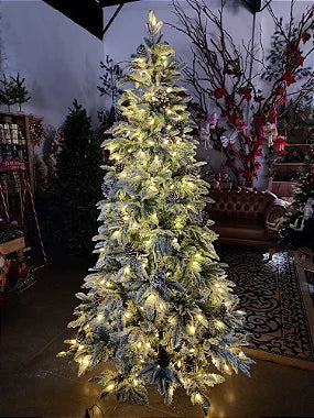 ALASKA SNOWY PINE TREE 597 BRANCHES 1.80CM 250 WARM PINE LEDS WITH REMOTE CONTROL