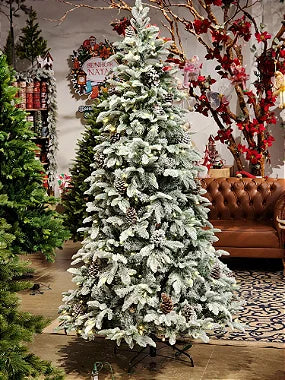 ALASKA SNOWY PINE TREE 597 BRANCHES 1.80CM 250 WARM PINE LEDS WITH REMOTE CONTROL