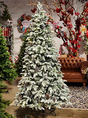ALASKA SNOWY PINE TREE 597 BRANCHES 1.80CM 250 WARM PINE LEDS WITH REMOTE CONTROL