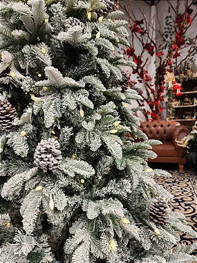 ALASKA SNOWY PINE TREE 597 BRANCHES 1.80CM 250 WARM PINE LEDS WITH REMOTE CONTROL