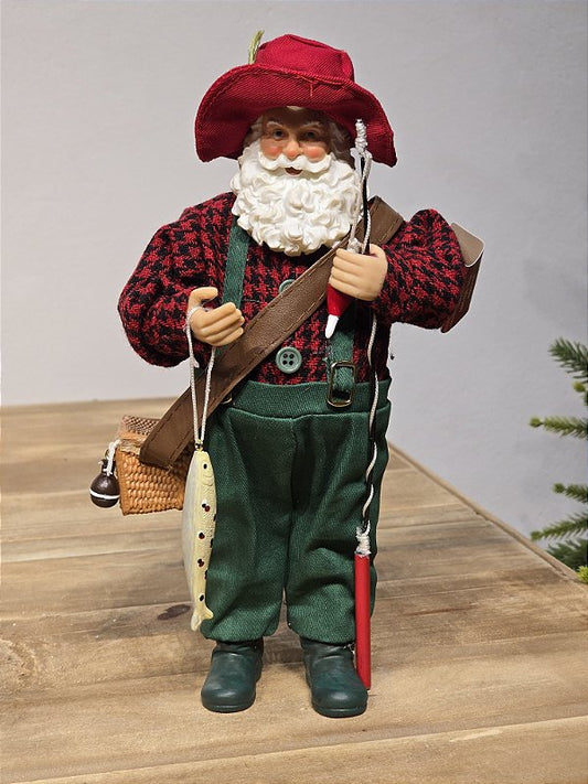PAPAI NOEL PESCADOR - COLECIONÁVEL 30CM