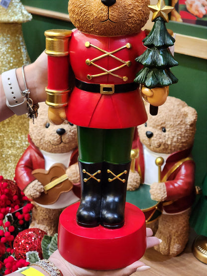 RED AND GREEN RESIN NUTCRACKER BEAR 51.5CM